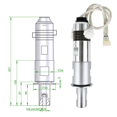 Other Lingke 20kHz 2000W Welding Machine Par Ultrasonic EN Plastic Parts Converter Transducer